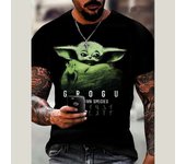 Yoda Baby 3D Printed Plus-size Men's and Women's T-shirt Casual Round Neck Sports Breathable Quick Drying Short Sleeve