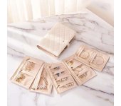 Transparent Book with Zipper Clear Pockets Jewelry Packaging Box PU Leather Veet Storage Bag