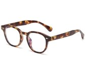 Nuevas gafas de sol redondas Retro de calidad, moda para mujer, remaches, decoración, tonos UV400, gafas de sol Punk de leopardo para hombre