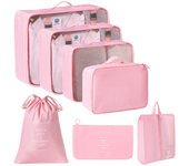 Juego de  Organizador de Maletas,Impermeable, Bolsas de equipaje De Viaje Para Ropa,Zapato,Cosméticos,Ropa Interior
