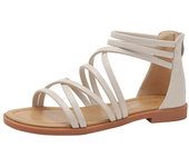 Sandalias de tacón alto con plataforma para mujer, zapatos ligeros de Color sólido, planos romanos cómodos, talla grande, 1cm, 2cm, Verano