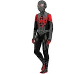 Miles Spider-man Cosplay Costume Party Jumpsuit Fitted Kids Clothes Spiderman Face Paint-r