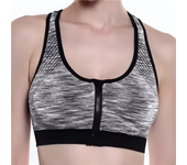 Sujetador deportivo para mujer, Sujetador deportivo con cremallera frontal, ropa interior transpirable a prueba de golpes, sujetador de Yoga de alto impacto, chaleco para correr, Tops de entrenamiento físico