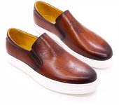 Zapatos planos cómodos de cuero para hombres mocasines zapatos de hombre de un pedal