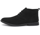 British Style Brown Men’s Suede Leather Boots Comfort Chelsea Boots Men Lace-Up Pointed Ankle Boots For Men botas para hombre