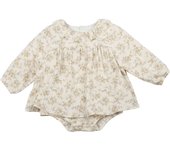 New Soft Cotton Dress Romper for Baby Girl Lovely Floral Long Sleeve Dress Jumpsuit Infant Girl Clothes