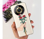 For Realme 11 Pro Plus Case Luxury TPU Soft Phone Back Cover For Realme 11Pro Pro+ 5G Silicone Protection Bumper Rose Heart Capa
