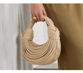 Handbags for Women 2024 New Gold Brand Handwoven Noodle Bags Rope Knotted Pulled Silver Evening Clutch Chic
