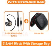 HIFI Heavy Bass Wired Earphone 3.5mm AUX In Ear Gaming Headset Dynamic Music Headphones Stereo Noise Cancelling Earbuds With Mic