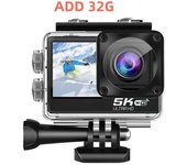 5K HD EIS Anti-Shake Camera APP Control Dual-color Screen Touch Screen, Battery Replaceable, 30m Waterproof Action Camera