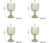 Of 4 Wine Glasses Set Anniversary, Red Or  Drinking Glassware For Beer,Juice,tail,Whiskey,Water Christmas Gift