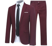 Spring 1-piece suit popular suit jacket pants temperament men's suit set solid color large size lapel suit jacket pants street wear
