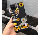 For Samsung Galaxy A12 Back Case Sunflower Daisy Lovely Bear Pretty Girl Painting Fundas For Samsung A12 A125F Soft Sikilly Capa