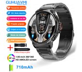 2025 New Outdoor Reloje inteligente GPS Track Smart Watch Men 1.85-Inch Ultra HD AMOLED Screen Bluetooth Call 710 Mah Battery 400+Dial Heart Rate Waterproof Smartwatch