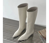 Botas De Mujer, Cómodas, Puntera En Punta, Antideslizantes, Tacón Bajo Y Fino, Botas Vaqueras De Mujer, Otoño E Invierno