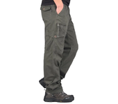 2025 pantalones Cargo hombres 100% algodón múltiples bolsillos cintura elástica pantalones casuales al aire libre senderismo escalada montañas pantalones de hombre