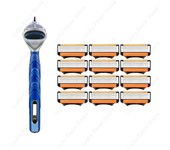 fusion Cyclic replaceable Razor Blade 5 Layers Safety Manual Shaving Head Replacement Professional Shaver Blades