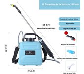 famgem Pulverizador Eléctrico De Hombro Con Batería De Litio 2000mAh Herramienta De Jardín Con Cubo Carga USB Para Control De Plagas