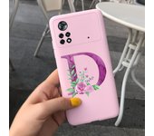 For Xiaomi Poco X4 Pro 5G Case Soft Letters Alphabet Painted Phone Cover For Xiaomi Poco M4 Pro 4G Funda PocoX4 M4 Pro 2022 Capa