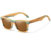 Gafas de bambú y madera, gafas de sol polarizadas de bambú de colores de moda