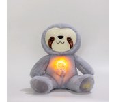 Juguete de peluche de perezoso respirable Kawaii, muñeco de oso calmante para bebé, compañero para dormir, peluche con sonido y