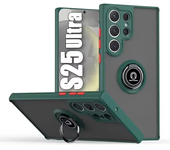 Funda magnética mate para Samsung Galaxy S25 S24 S23 S22 S21 S20 Ultra FE 5G S10 S9 Plus Lite, Funda con soporte de anillo