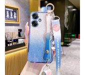 Pulsera y cuerda Transparencia Con Papel flash Dos en uno Carcasa del teléfono móvil Aplicable Xiaomi Redmi 13C -5G Funda