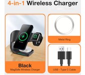 4 in 1 Magsafe Wireless Charger Stand 15W Qi Fast Charging Station Dock For iPhone Series Apple Watch Airpods Pro2/Pro/3rd