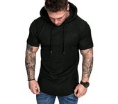 FCMM Camiseta de manga corta suéter de los deportes de la aptitud de los hombres suéter de los hombres con capucha camiseta de l