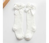 High Quality Newborn Infant Breathable Cotton Soft Socks Bow Knee High Fishnet Socks Royal Style Long Stocking Knee Stockings