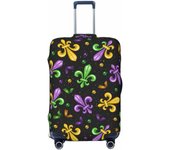 Mardi Gras Carnival4 Luggage Cover Washable Elasticated Luggage Covers for Suitcase tsa Approved Stylish Dust and Scratch Resistant Luggage Case Protector for Kids and Adults
