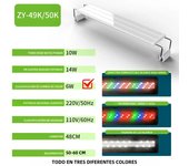 Lámpara Extensible Super Delgada LED Para Acuario 20-60CM Luz De Plantas Acuáticas Clip En Impermeable Para Tanque De Peces 110v-240v