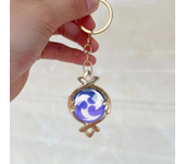 Game Impact Fontaine Sumeru Wanderer Light Pervious Key Chain 7 Element Eye Of Original God Cosplay Toy KeyRing