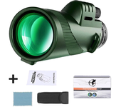 Telescopio HD con Zoom portátil de 5000M, Mini telescopio Monocular plegable potente para visión nocturna baja, caza, viajes de acampada al aire libre