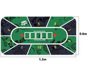 Baize Poker Layouts Tablecloth Texas Hold'em 21 Points Poker Table Top Tapis Poker Waterproof Roulette Casino Cloth