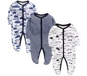 3Pcs/set Newborn Baby Bodysuit Soft 100% Cotton Infant Jumpsuit Cartoon Print Boys and Girls Clothing