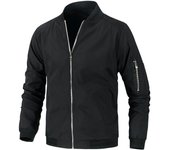 Chaqueta de piloto de moda casual para hombre Chaqueta de primavera verano Tejido de poliéster Cierre de cremallera