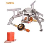 Three burner picnics, outdoor travel kitchen, portable small foldable steel mini gas stove for camping