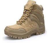 Botas de Combate de Alta Calidad Para Hombre  Zapatos de Trabajo de Cuero Genuino Adecuados Para Senderism Camping y Montañismo