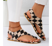 Sandalias de mujer, novedad de verano 2025, sandalias planas con Clip dedos, sandalias de diseñador para playa, zapatos informales de moda con tirantes en la espalda para mujer, chanclas