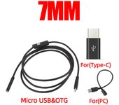 5.5 7mm 3 in 1 Endoscopic Mobile Phone Tpye-c Micro USB Borescope Mini Piping Inspection Camera for Drain Pipe