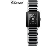 Reloj cuadrado popular para parejas, reloj para hombres y mujeres, reloj de cuarzo de moda de cerámica