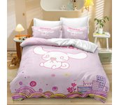 Cartoon Duvet Cover Bedding Set Cinnamoroll Anime Cute Pink Duvet Cover Sets Super Soft Girls Bedding Set Kids Bedroom Decor
