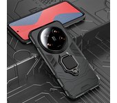 KEYSION Shockproof Armor Case for Xiaomi 14 Ultra 5G 13 Ultra Silicone+PC Metal Ring Stand Holder Phone Cover for Redmi A3