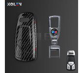 ABS Carbon Fiber Style Car Key Case Cover Shell Fob For Audi A3 A4 A5 C5 C6 8P 8L B6 B7 B8 Q3 Q5 Q7 A6 A7 4M 8S B9 A8 Q8 C8 TT