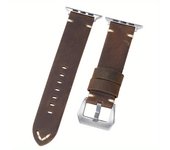 Correa de Reloj de Cuero de Vaca Hecha a Mano para Apple Watch Band Ultra2 49mm 44mm 45mm Pulsera de Cuero Sintético para iWatch 8 9 7 6 5 4 SE 40mm 41mm 38mm Pulsera Masculina Más Gruesa
