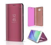 For Huawei Mate 10 Plated Mirror Surface View Leather Stand Cover