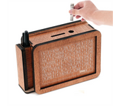 Wooden Money Box with Cash Vault Design, Wooden Piggy Bank, Cash Vault Wooden Savings Box, Money Box with Money B