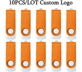 10Pcs/lot Metal USB Flash Drive 4GB 8GB Pen Drive 16GB 32GB cle USB Stick 2.0 UDP Memory Flash Drive 64GB 128GB Free custom logo