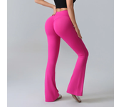 Women High Waist Solid Color Breathable Drying Quick Flare Pants XHFZ-6213